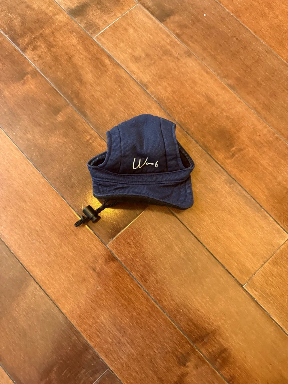 Woof Navy Blue Dog Baseball Hat, size Small